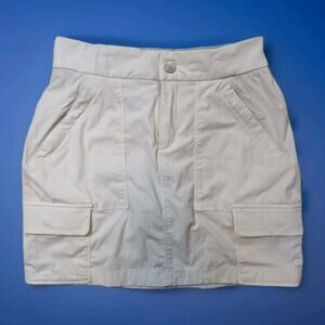Athleta Cargo Skort Womens 0 White Mesh Lined Utility Performance Athleisure